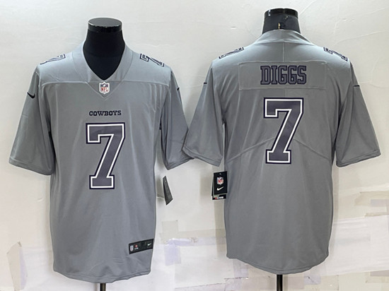 Men's Dallas Cowboys #7 Trevon Diggs Gray Atmosphere Fashion Stitched Jersey